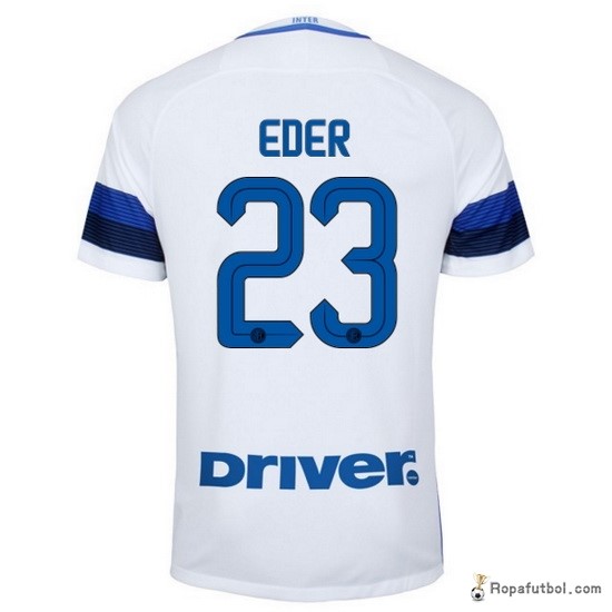 Camiseta Inter de Milán Replica Segunda Ropa Eder 2016/17 Blanco